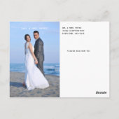 Moderne Reto Gold Dank U Trouwfoto Briefkaart (Achterkant)