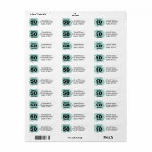 Moderne retouradres 50e verjaardag etiket (Full Sheet)