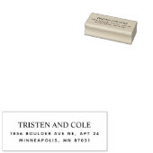 Moderne retouradres houten handvat stempel (Gestempeld)
