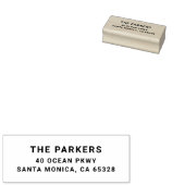 Moderne retouradres houten rubber stempel (Gestempeld)