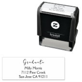 Moderne Retouradres Zelfinkende Rubber Stempel (In situ)