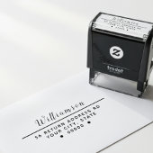 Moderne retouradres zelfinkende stempel