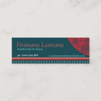 Moderne retourcirkelstrips Mini-Visitekaartjes Mini Visitekaartje