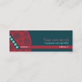 Moderne retourcirkelstrips Mini-Visitekaartjes Mini Visitekaartje (Achterkant)