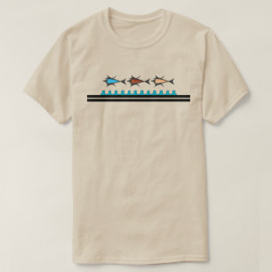 Moderne retro - 3 vissen t-shirt