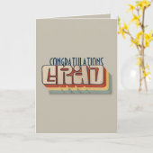 Moderne retro 3D typografisch afstuderen afstudeer Kaart (Gele Bloem)