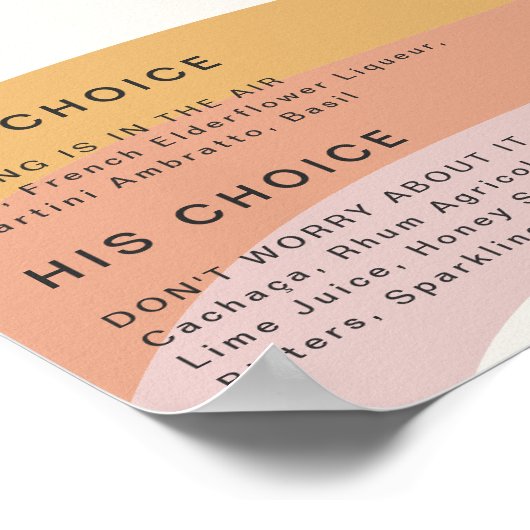 Moderne Retro 70-er jaren Regenboog Signature Dran Poster (Hoek)