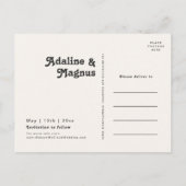 Moderne Retro 70-er Regenboog Sla de Dag van je Ag Uitnodiging Briefkaart (Achterkant)