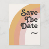 Moderne Retro 70-er Regenboog Sla de Dag van je Ag Uitnodiging Briefkaart (Voorkant)