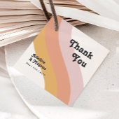 Moderne Retro 70 regenboog bedankt Bedankjes Labels