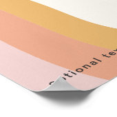 Moderne Retro 70-regenboogKaarten en cadeautjes op Poster (Hoek)