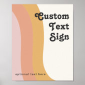 Moderne Retro 70-regenboogKaarten en cadeautjes op Poster (Voorkant)