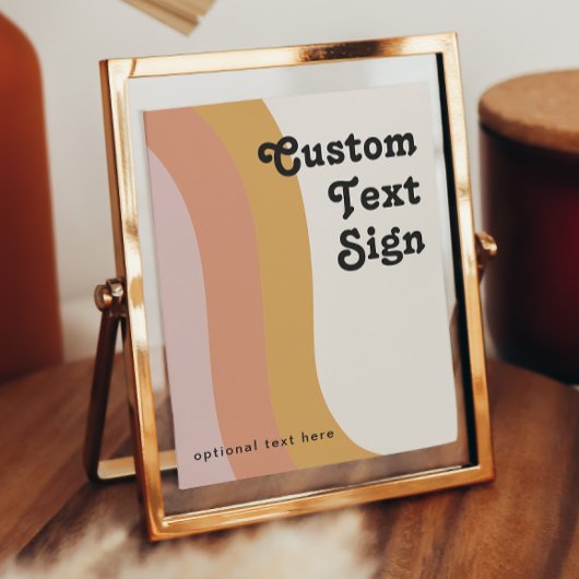 Moderne Retro 70-regenboogKaarten en cadeautjes op Poster