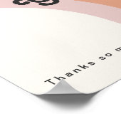 Moderne Retro 70'er Regenboog | Kaarten en Cadeaus Poster (Hoek)