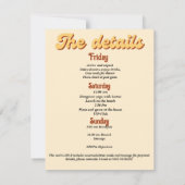 Moderne Retro 70er terracotta vrijgezellenweekend Kaart (Achterkant)