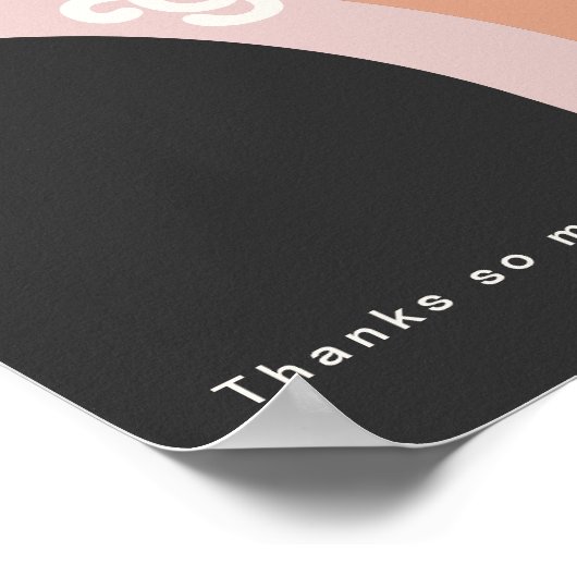 Moderne Retro 70's Regenboog | Donkere Kaarten en  Poster (Hoek)