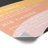 Moderne Retro 70's Regenboog Donkere Signature Dra Poster (Hoek)