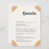 Moderne Retro 70's regenboog in één bruiloft Kaart (Achterkant)