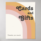 Moderne Retro 70's Regenboog | Kaarten en Cadeaus  Poster (Voorkant)