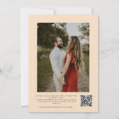 Moderne Retro 70s regenboog Sinaasappel foto bruil Kaart (Achterkant)