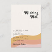 Moderne Retro 70's regenboogbruiloft goed Informatiekaartje (Voorkant)