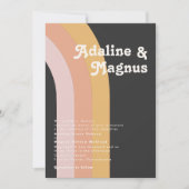 Moderne Retro 70's regenboogdonkere traditionele b Kaart (Voorkant)