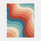 Moderne Retro 70s stijlstrepen Fleece Deken (Voorkant)