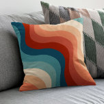 Moderne Retro 70s stijlstrepen Kussen<br><div class="desc">Sierkussen Stijlstrepes van de moderne Retro 70s</div>