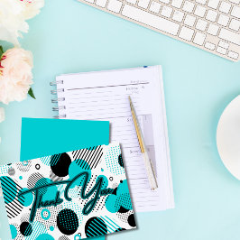 Moderne Retro 80s 90s geometrische Enigma Bedankkaart