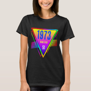 Moderne Retro Aangepaste Naam Jaar Leeftijd Verjaa T-shirt
