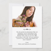 Moderne retro | Aankondiging foto-Afstudeerder (Achterkant)