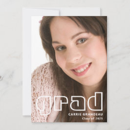 Moderne retro | Aankondiging foto-Afstudeerder