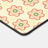 Moderne Retro Aardbei Floral Desk Mat (Hoek)
