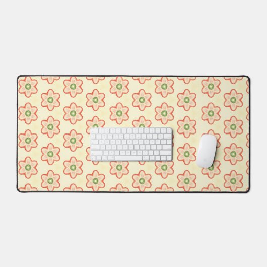 Moderne Retro Aardbei Floral Desk Mat (Keyboard & Muis)