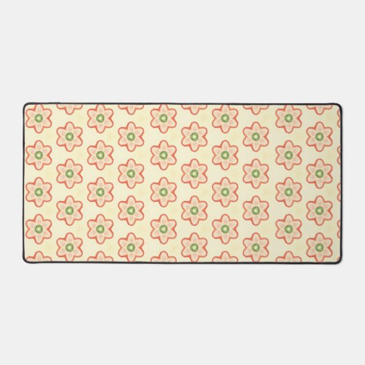 Moderne Retro Aardbei Floral Desk Mat (Voorkant)