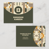 Moderne Retro Aardetone Geometrische Eid Notitieka Notitiekaartje (Voorkant / Achterkant)