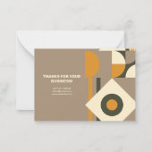 Moderne Retro Aardetonen Geometrische Eid Notitiek Notitiekaartje (Achterkant)