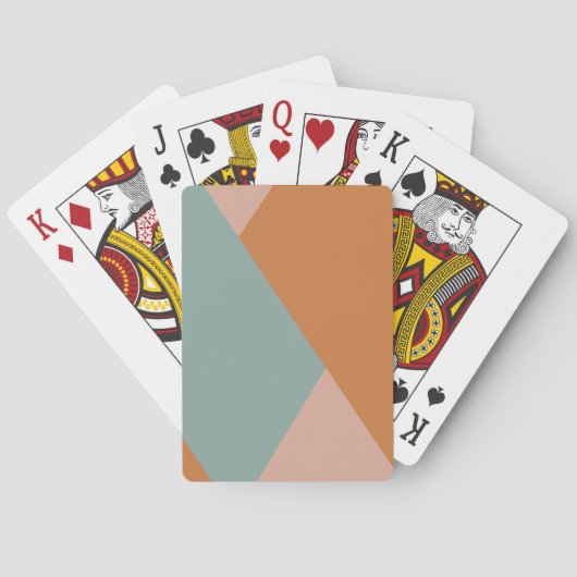 Moderne Retro Abstract Pokerkaarten (Achterkant)