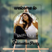 Moderne retro afstudeerfeest acryl bord (Neutraal)