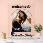 Moderne retro afstudeerfeest acryl bord (Huwelijk)