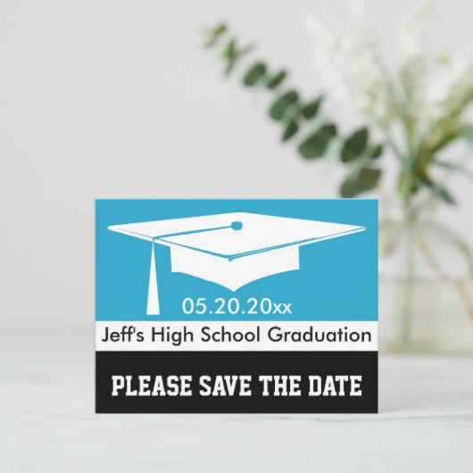 Moderne Retro Afstuderen Kaart (Staand voorkant)