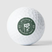 Moderne Retro Bachelorparty Laatste Swing Golf Gro Golfballen (Voorkant)