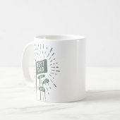 Moderne retro beste vader ooit foto golfclubs koffiemok (Voorkant links)