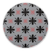 Moderne Retro Bloem Aardewerk Knop (Voorkant)