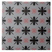 Moderne Retro Bloem Decorative Keramische Tegel Tegeltje (Voorkant)
