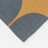 Moderne retro bloemen: Scandinavisch geometrisch. Fleece Deken (Hoek)