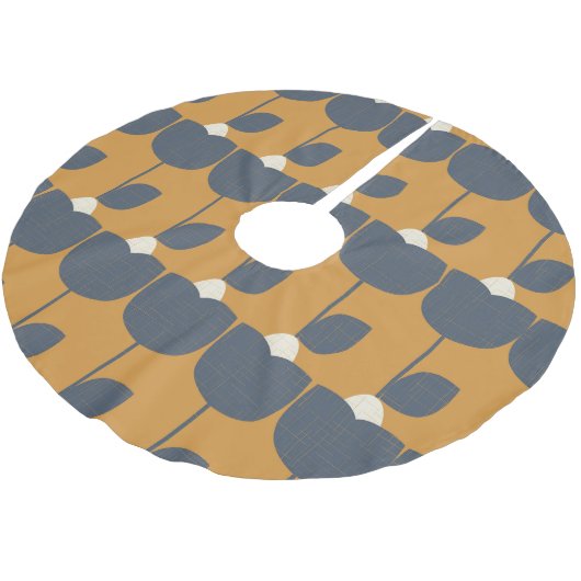 Moderne retro bloemen: Scandinavisch geometrisch. Kerstboom Rok (Gekanteld)