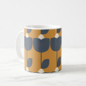 Moderne retro bloemen: Scandinavisch geometrisch. Koffiemok (Voorkant links)