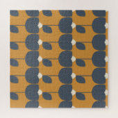 Moderne retro bloemen: Scandinavisch geometrisch. Legpuzzel (Horizontaal)