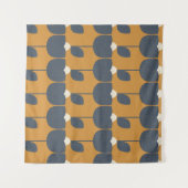 Moderne retro bloemen: Scandinavisch geometrisch. Wandkleed (Voorkant (horizontaal))